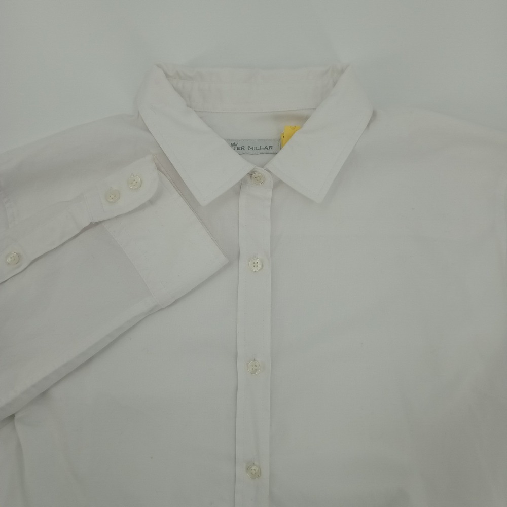 Peter Millar White Button-Down Shirt - Picture 1 of 7